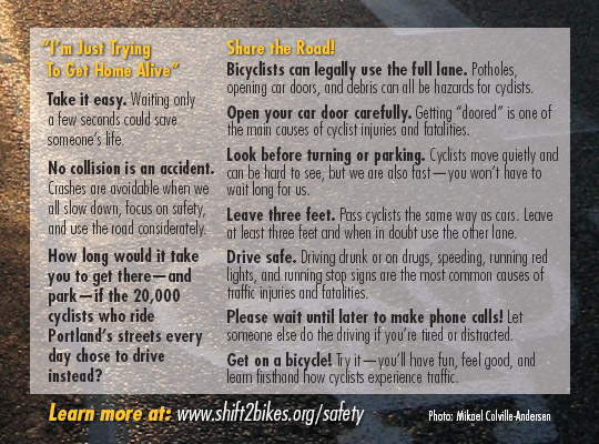 Safety rules brochure for motorists - back